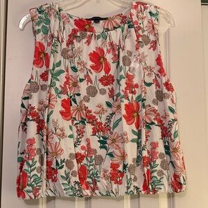 Tommy Hilfiger Red and Green Floral Blouse